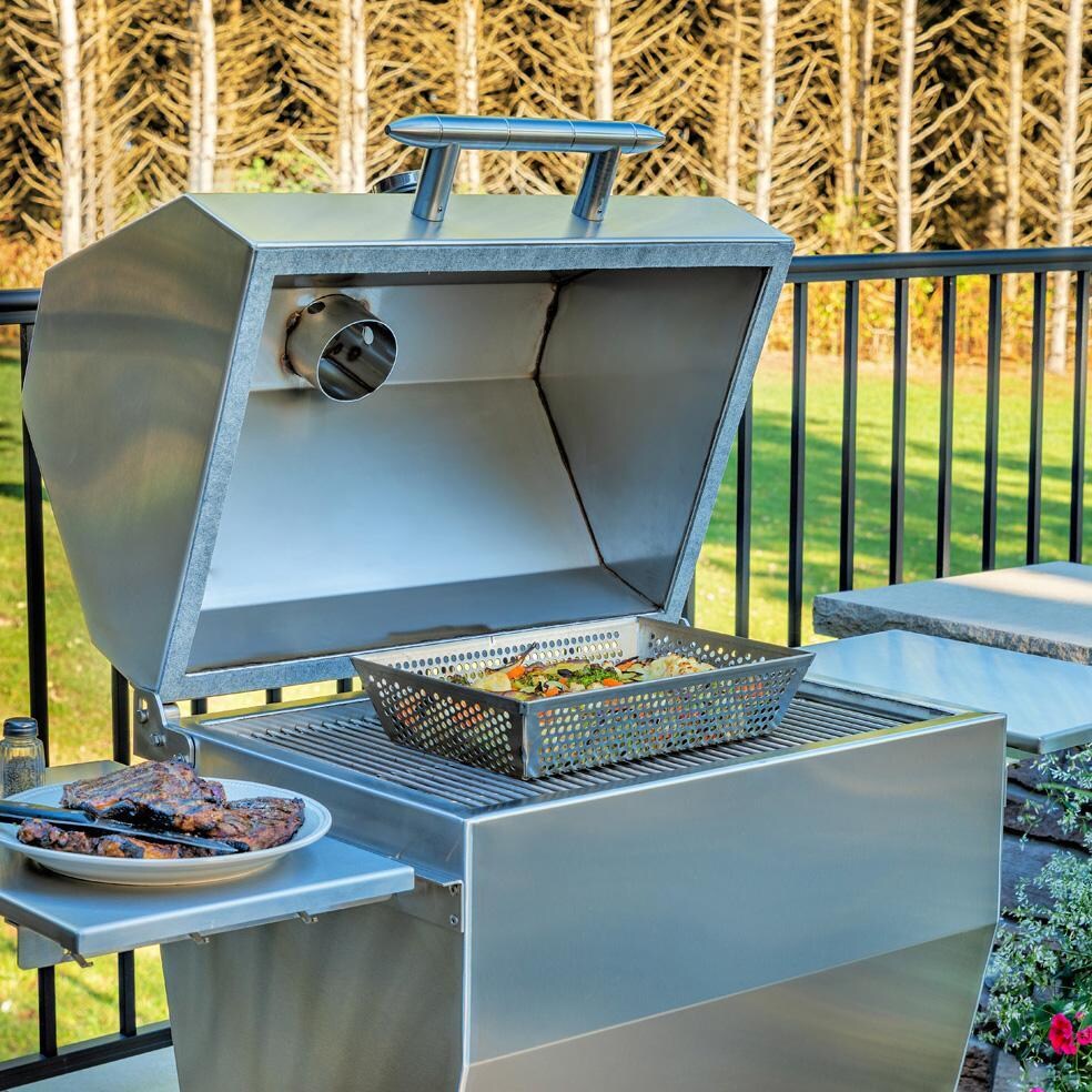 Rocket Outdoors SMSRG Small Silver Rocket Kamado Grill - SMSRG - Cooking - Lifestyle thumbnail