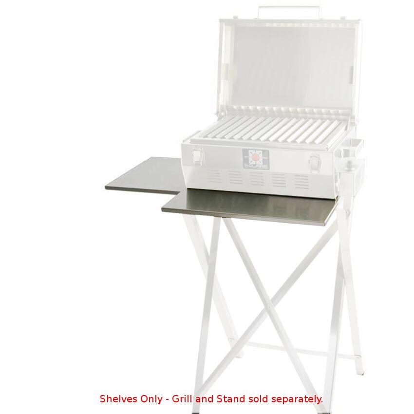 Solaire Stainless Steel Side And Front Shelves - SOL-SHLV17A - Zoomed Out thumbnail