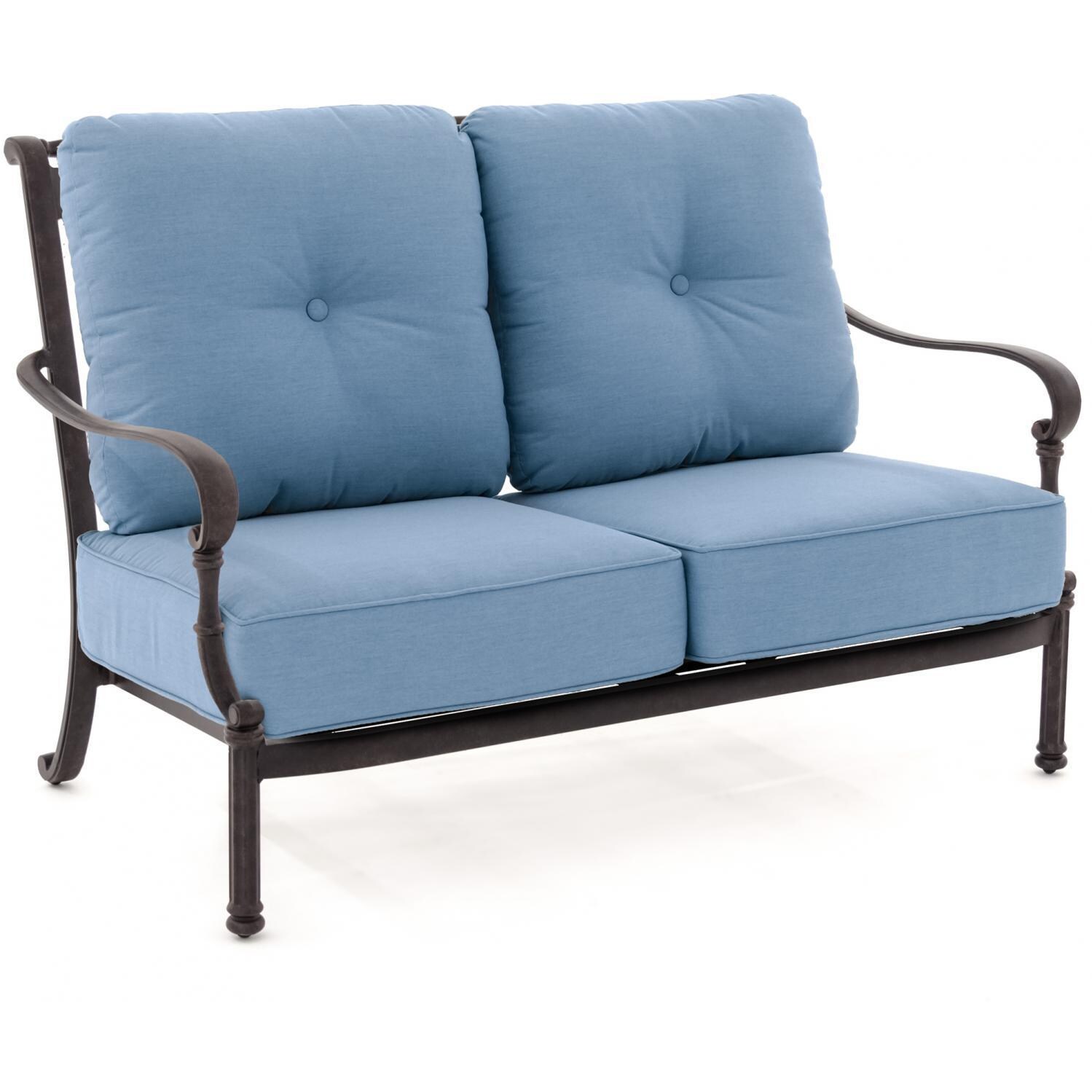 Carrolton KFG404 Loveseat Seat and Back Cushion Set - Loveseat - Sunbrella Canvas Sky Blue thumbnail