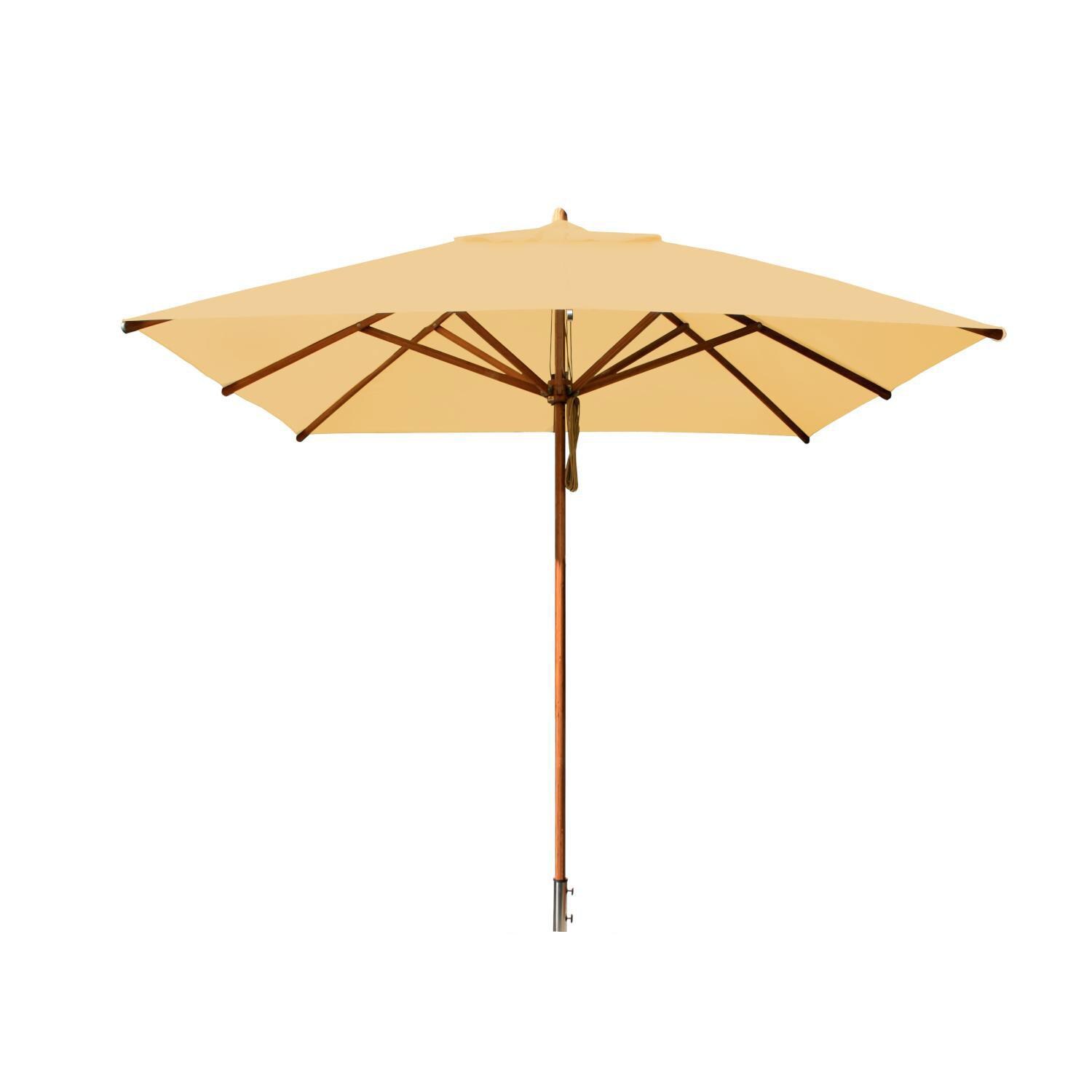 Bambrella Levante 8 1/2 Ft. Square Market Umbrella - Harvest Wheat Canopy