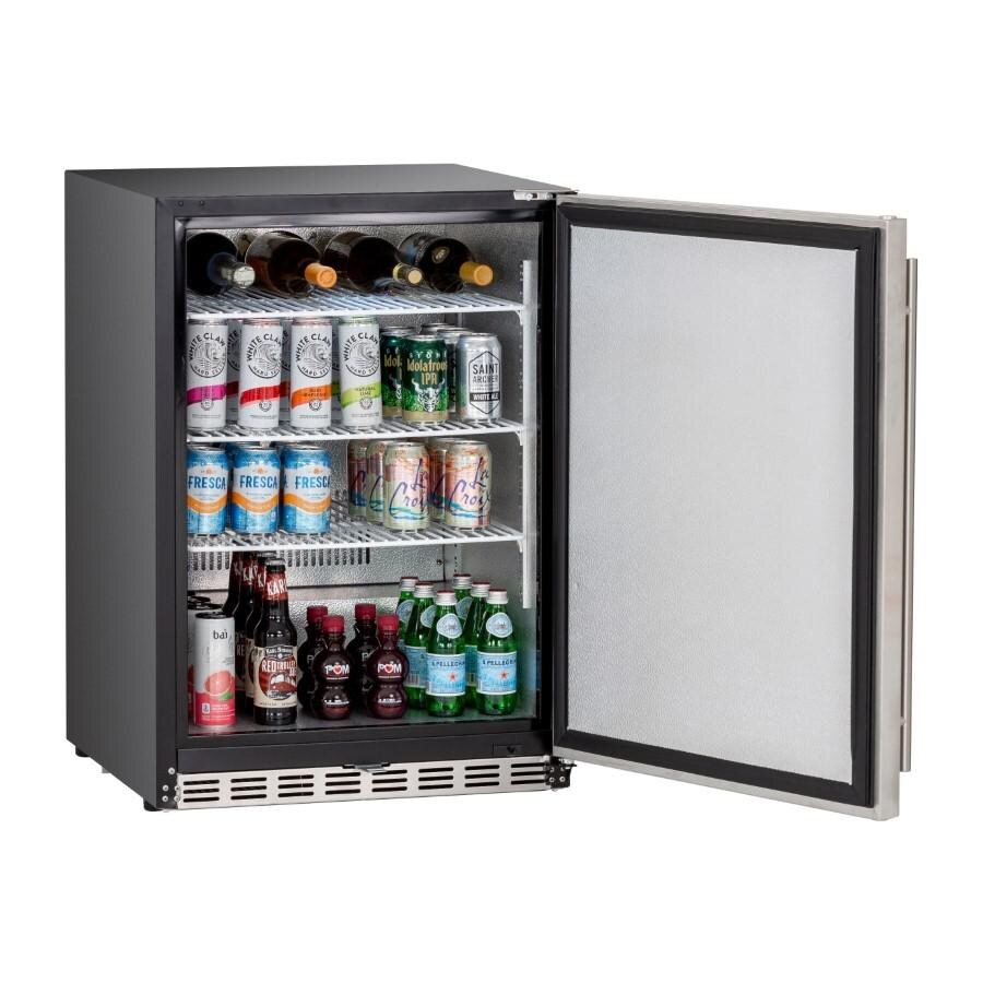 American Made Grills AMG-RFR-24S 5.3c Outdoor Rated Fridge - Full Open Angled View thumbnail