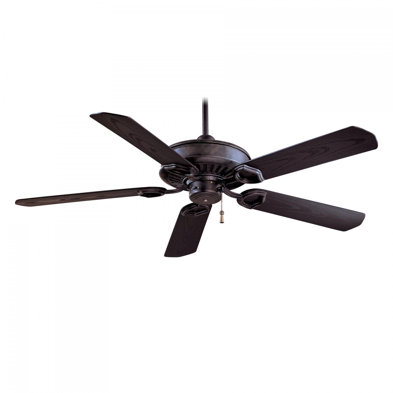 Minka-Aire F589-HT Sundowner 54-Inch 5-Blade Ceiling Fan in Heritage Finish w/ Black Blades thumbnail