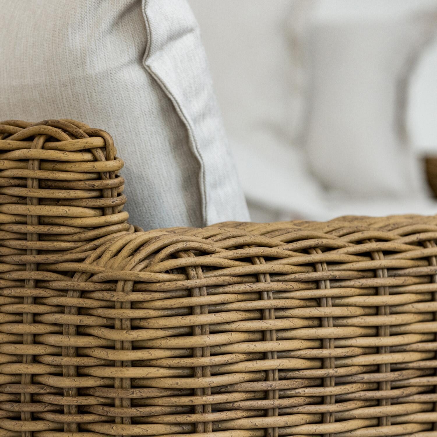 Playa 5 Pc Resin Wicker Seating Set w/ Swivel Chairs By Sunset West - Wicker - Side - Detail thumbnail