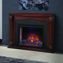 Napoleon Monroe 57-Inch Electric Fireplace Mantel Package with 33-Inch Ascent Firebox - Burnished Walnut - NEFP33-0314BW image