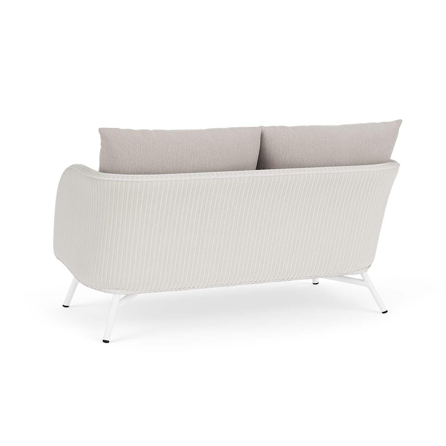 Lloyd Flanders Essence Loveseat W/Remy Cloud Fabric - Matte White Finish - Back Left thumbnail
