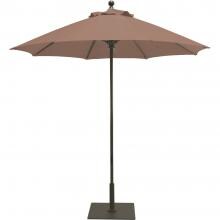 Galtech 7.5 Ft. Octagonal Aluminum Patio Market Umbrella W/ Push Lift - Antique Bronze Frame W/ Sunbrella Canvas Teak Canopy image