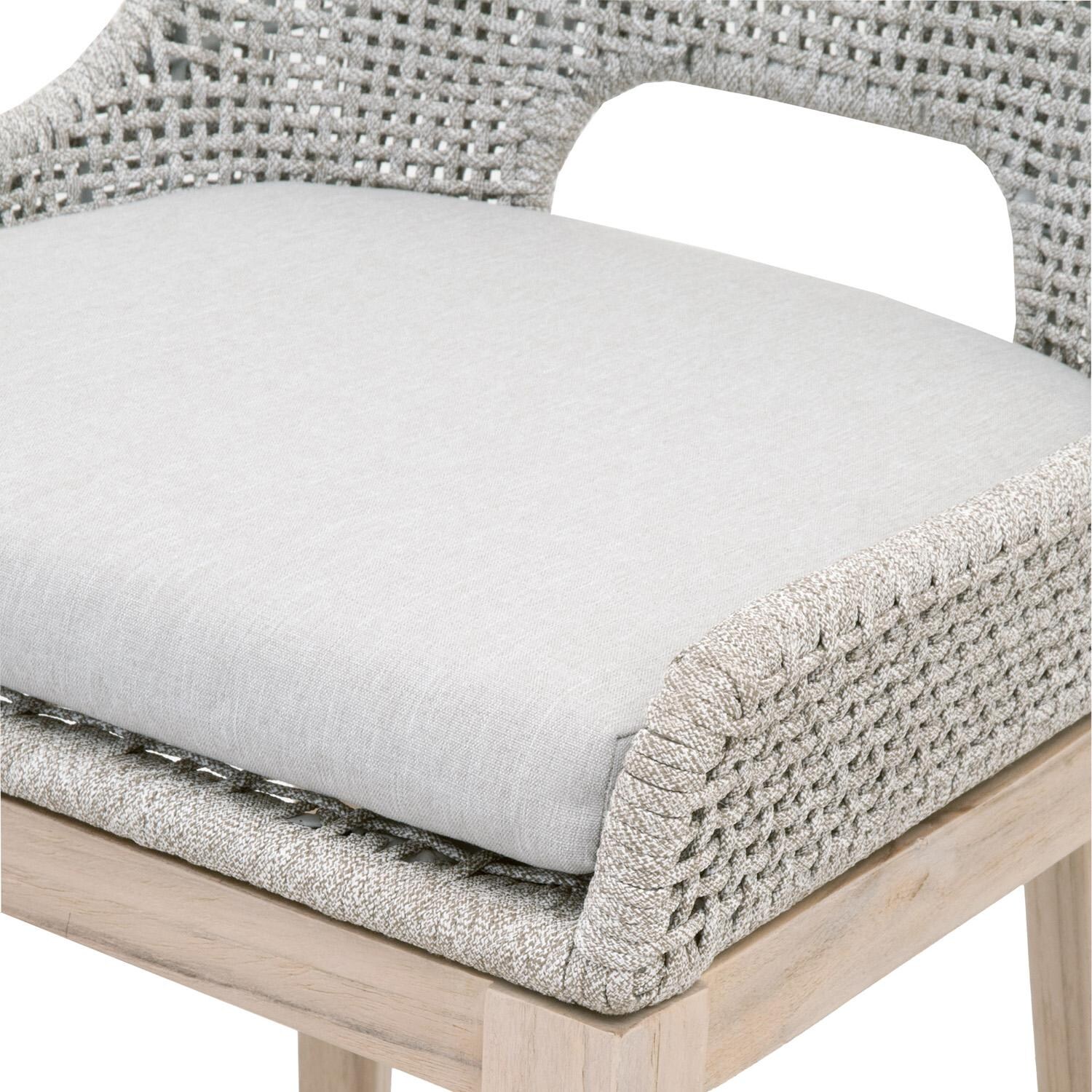 Cocoa Way Woven Rope Counter Stool in Taupe & White By Lakeview - Seat Detail thumbnail