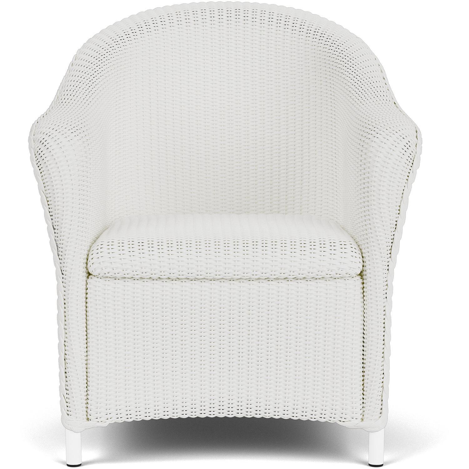 Lloyd Flanders Reflections Dining Armchair W/ Padded Seat in Matte White Finish thumbnail