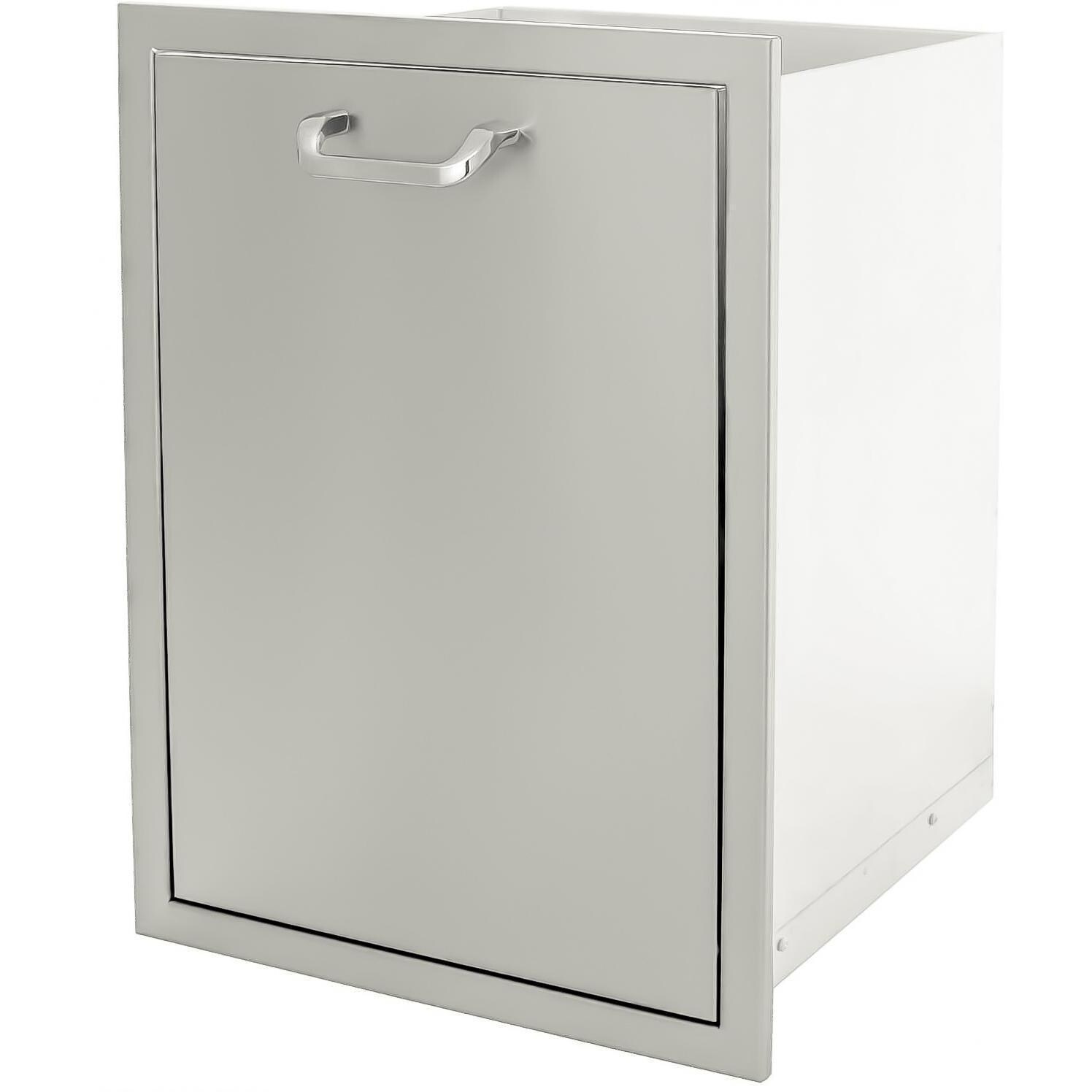 BBQGuys.com Kingston Series 20-Inch Roll-Out Stainless Steel Trash Bin thumbnail