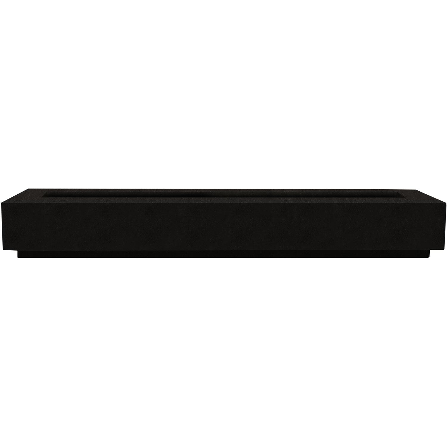Prism Hardscapes Tavola 110 110-Inch Propane Gas Rectangular Fire Pit Table W/ Windguard - Ebony image