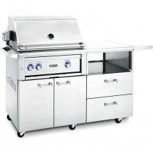 Lynx Professional 30-Inch Natural Gas Grill With One Infrared Trident Burner And Rotisserie On Mobile Kitchen Cart - L30TR-M-NG