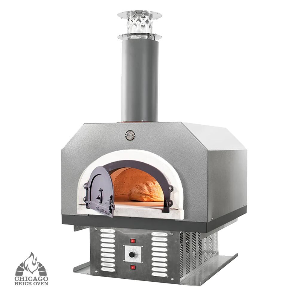 Chicago Brick Oven CBO-750 Hybrid Countertop Commercial Pizza Oven - Natural Gas - Silver Vein - CBO-O-CT-750-HYB-NG-SV-C-3K
