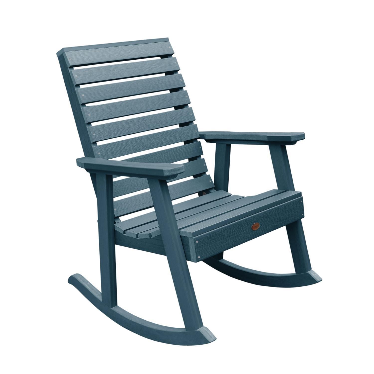 Elm Pointe Recycled Plastic Rocking Chair in Nantucket Blue by Lakeview ...