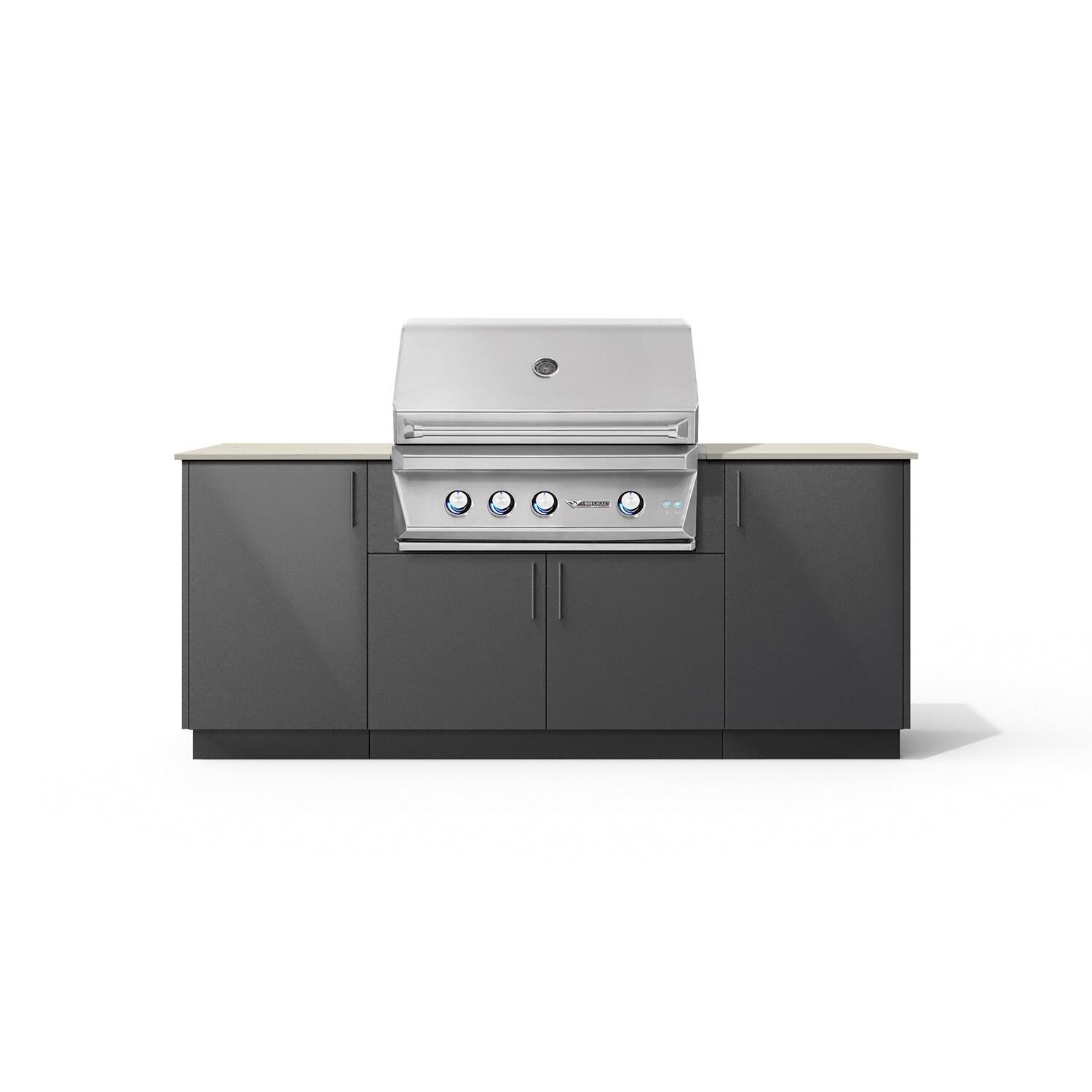 Urban Bonfire B-Sierra-36-TwinEagles-Danae-Anthracite Sierra 36 Outdoor Kitchen w/ Twin Eagles Natural Gas Grill, Danae Countertop & Anthracite Finish thumbnail