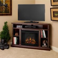 Real Flame 3750E-DE Churchill 50-Inch Corner Electric Fireplace With Mantel - Dark Espresso
