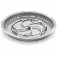 Firenado 25-Inch Drop-In Round Stainless Fire Pit Burner Pan with 18-Inch Natural Gas Spiral Ring Burner image