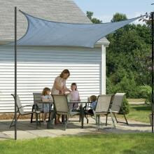 ShadeLogic Sun Shade Sail Heavy Weight 12 Foot Square - Sea Blue