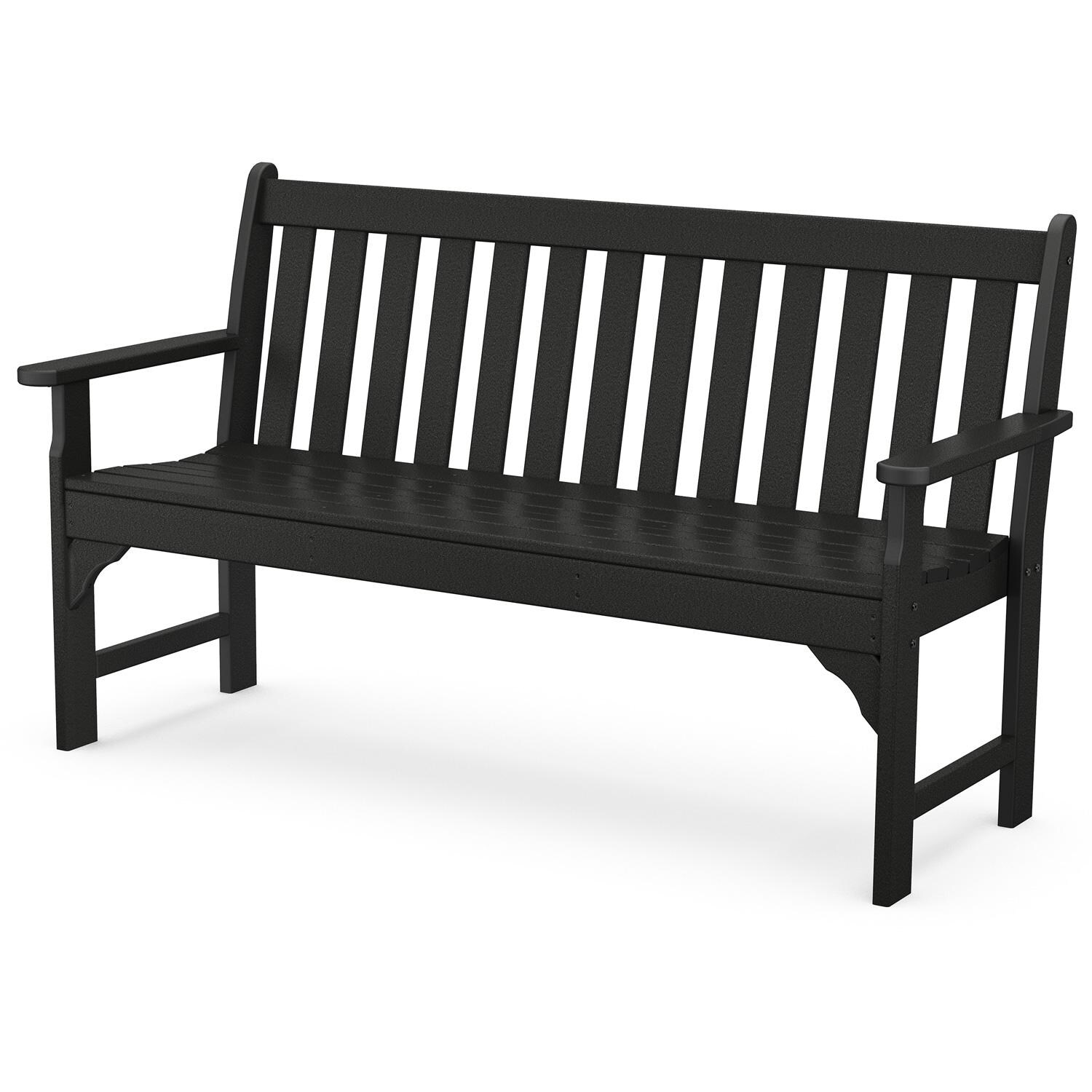 POLYWOOD Vineyard 60-Inch Bench - Black : BBQGuys