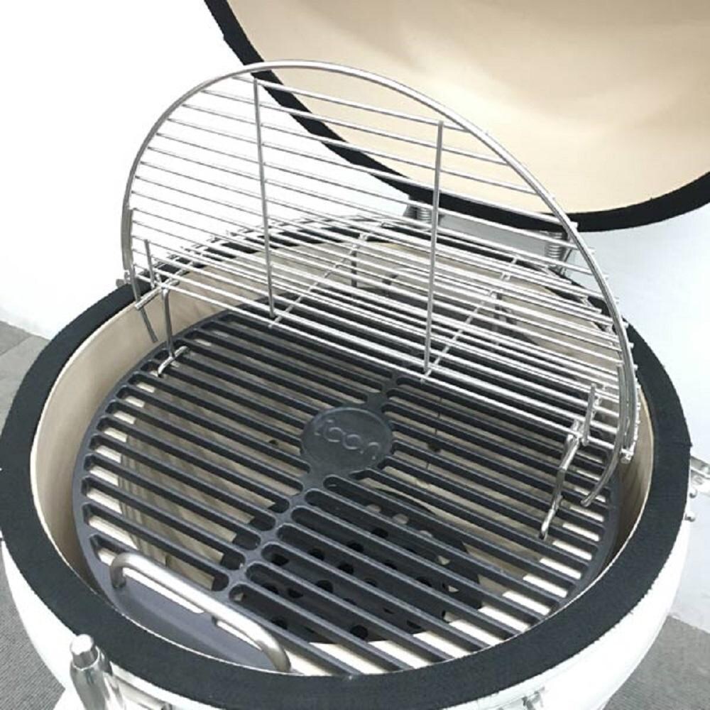 Icon Grills - CG401BLACK - 400 Series Kamado Grill - Open - Shown In White thumbnail