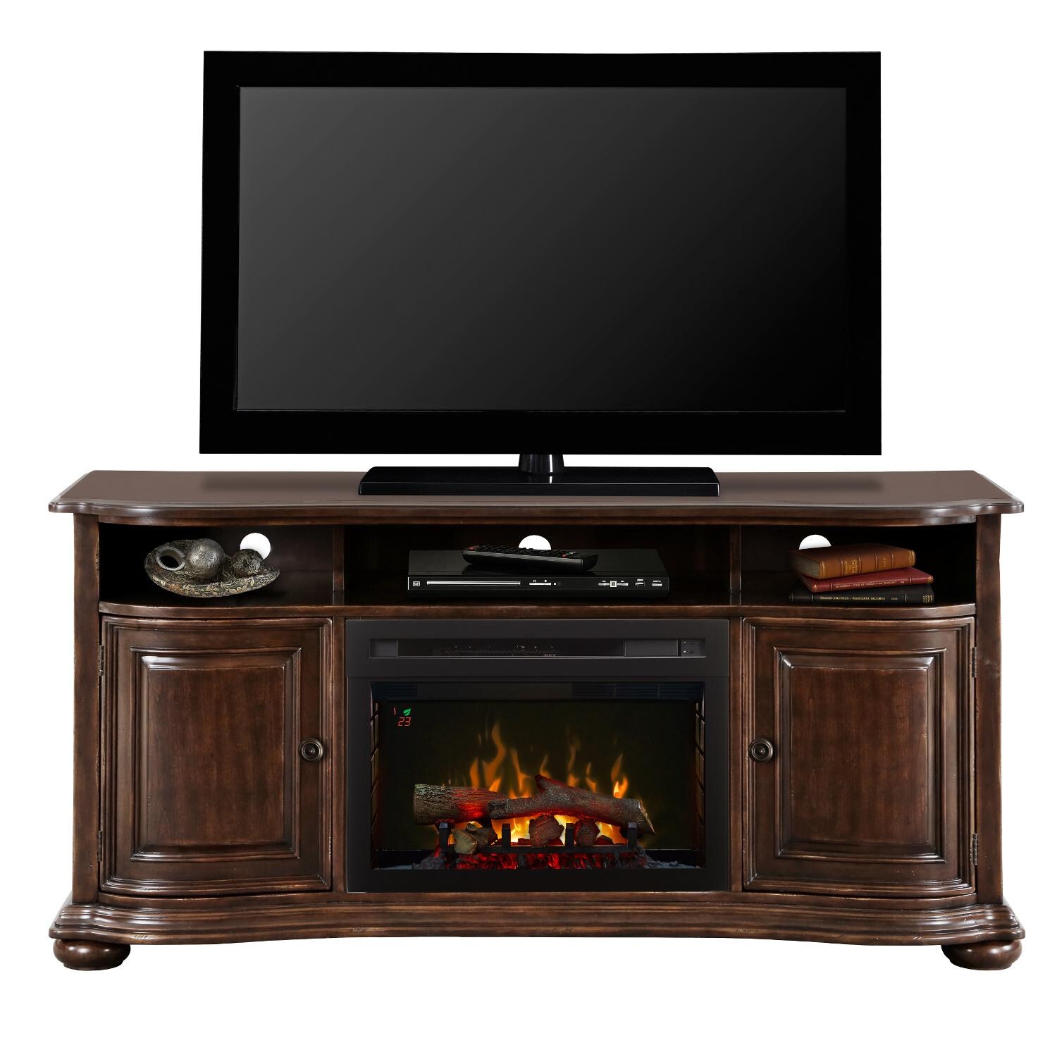 Dimplex Multi-Fire XD Henderson 66-Inch Electric Fireplace Media Console - Realogs - Cherry - GDS25LD-1414HC thumbnail
