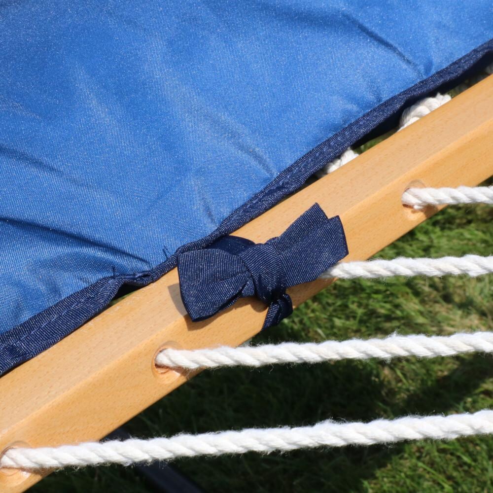 Ultimate Patio Polyester Hammock Tie-On Pillow - Navy Blue - Attached To Hammock thumbnail