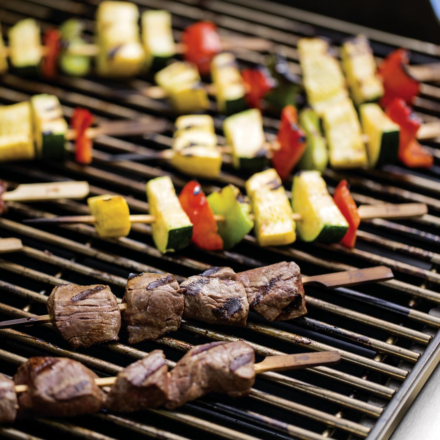 Weber Stainless Steel Cooking Grates with Food thumbnail