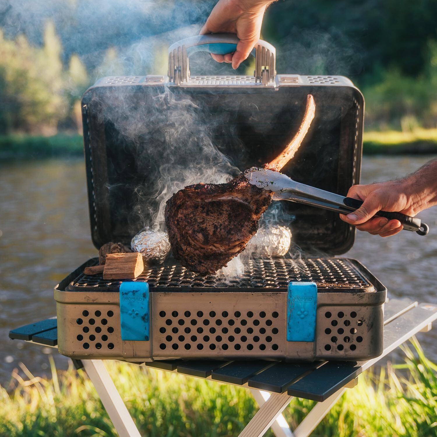 NOMAD Grills NG-2001-GG Portable Charcoal Grill & Smoker - Perfect For Smoking & Grilling While Camping thumbnail