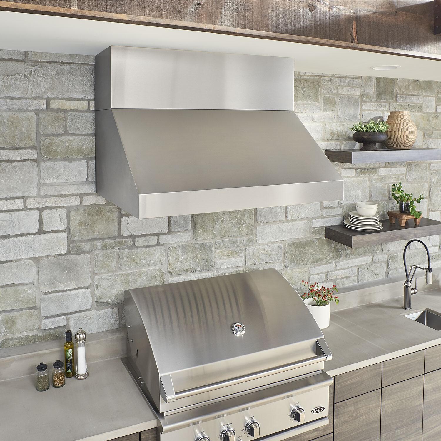 Zephyr AK7854CS 54-Inch Cypress Outdoor Wall Hood - Installed - Lifestyle thumbnail