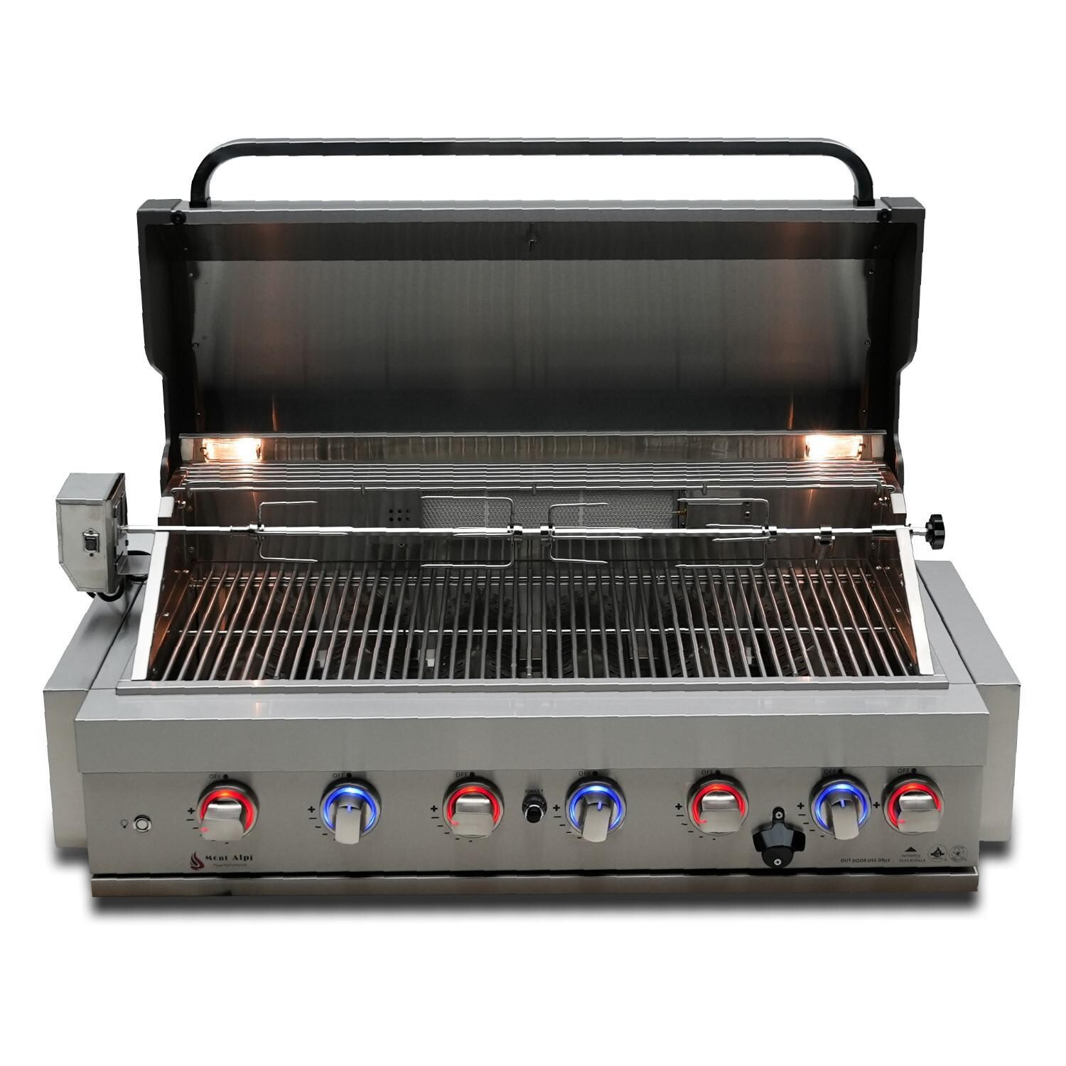 Mont Alpi - MABi805 - 44-Inch Built-In Propane Gas Grill - Open - White Background thumbnail