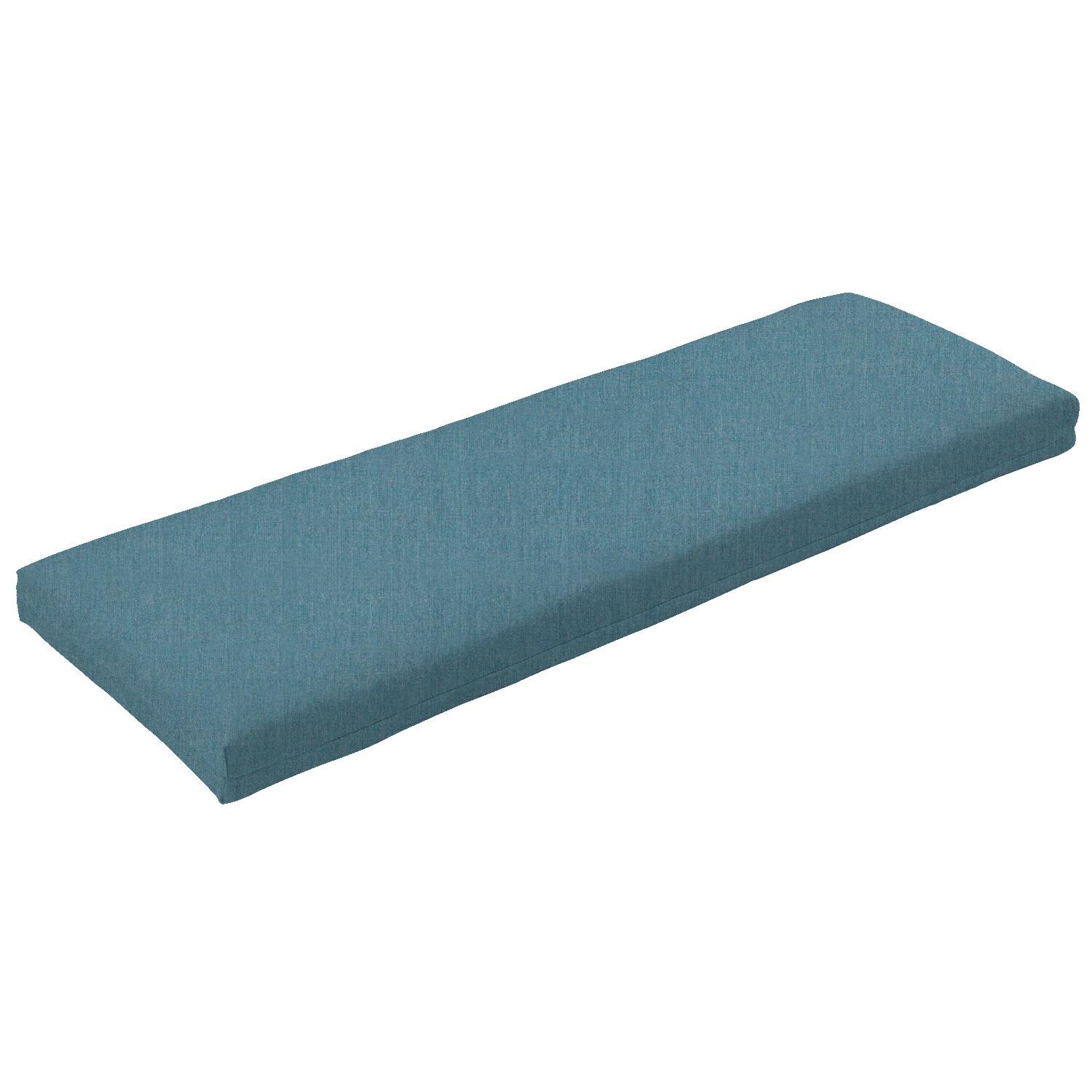 Sunbrella Cast Lagoon Large Outdoor Replacement Bench Cushion W/ Knife Edge By UltimatePatio.com thumbnail