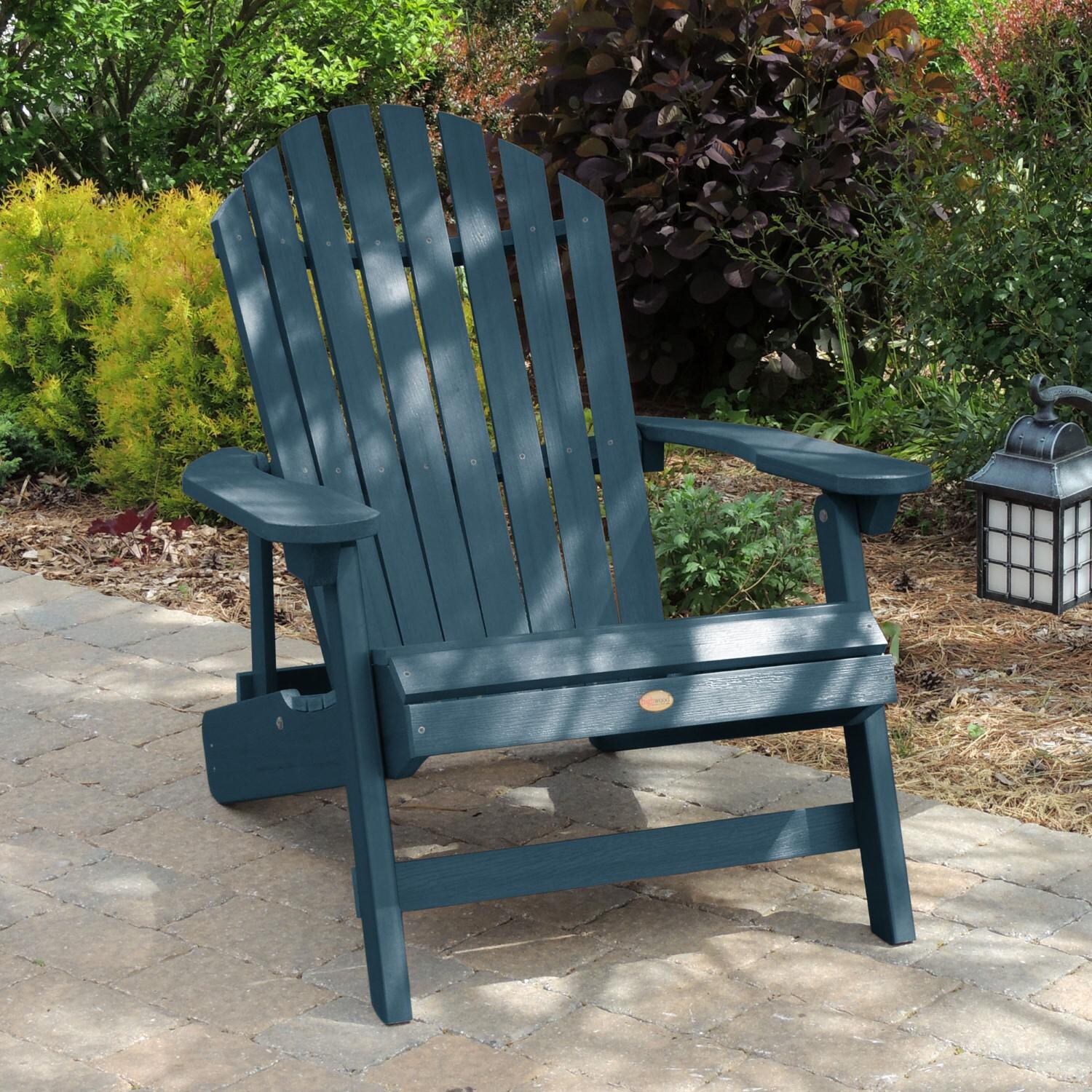 Lakeview King Dream Bay Folding & Reclining Adirondack Chair - Nantucket Blue - Down thumbnail