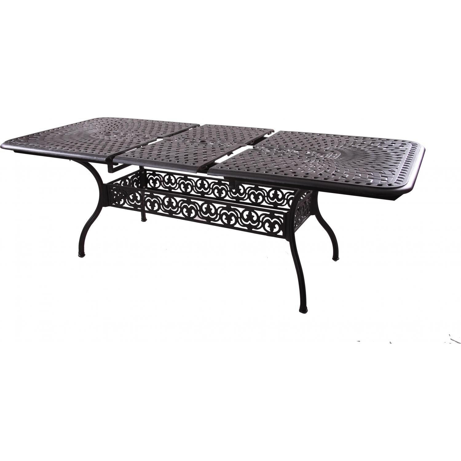 Darlee Series 60 Rectangular Extension Patio Dining Table - Open thumbnail