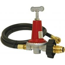 Bayou Classic 48 Inch High Pressure Thermoplastic Propane Hose With 0-40 PSI Adjustable Regulator image