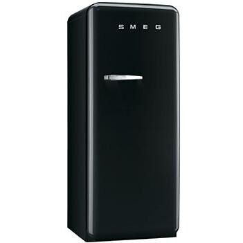 Smeg 9.22 Cu. Ft. Right Hinge Retro Style Refrigerator / Freezer - Black FAB28UBLR1