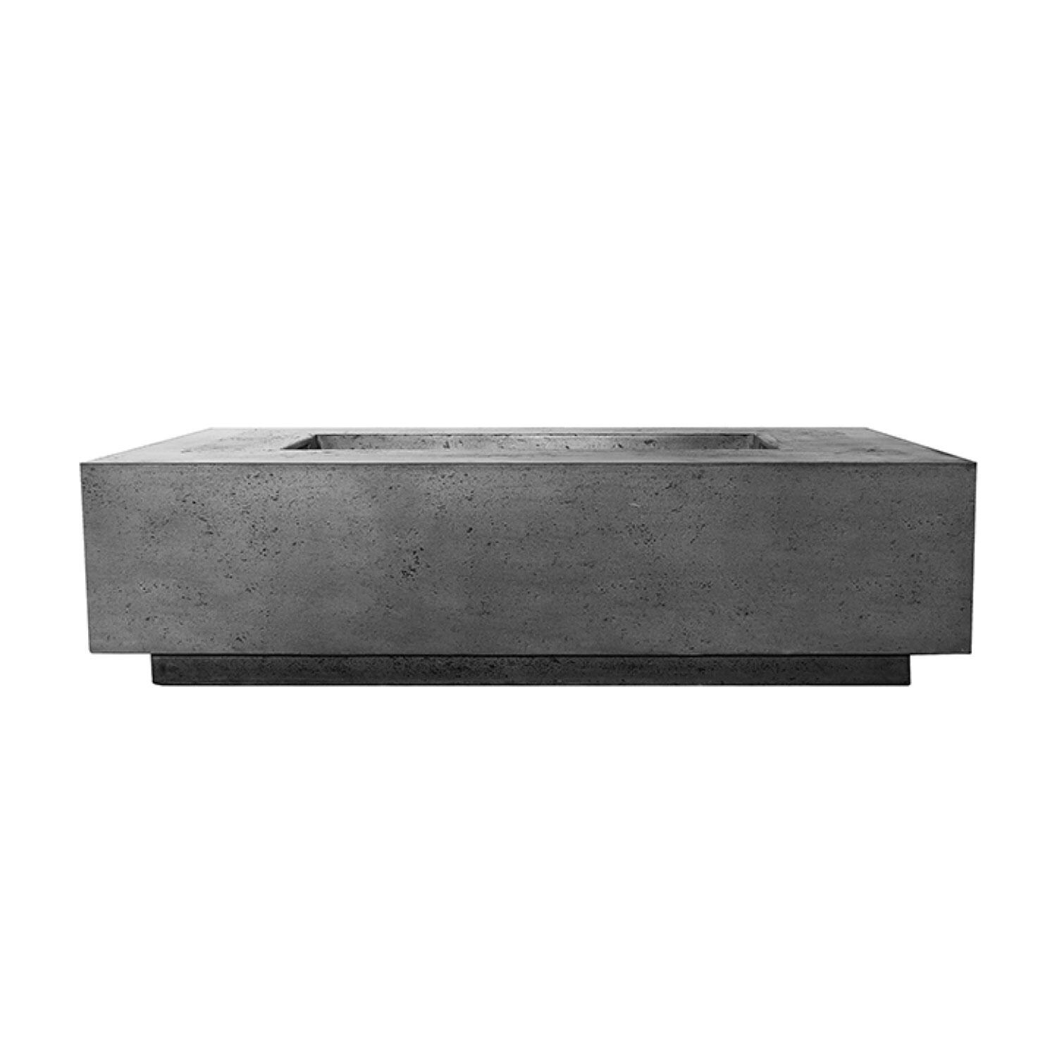 60-in Rectangular Concrete Natural Gas Fire Pit in Gray by XO Appliance - White Background thumbnail