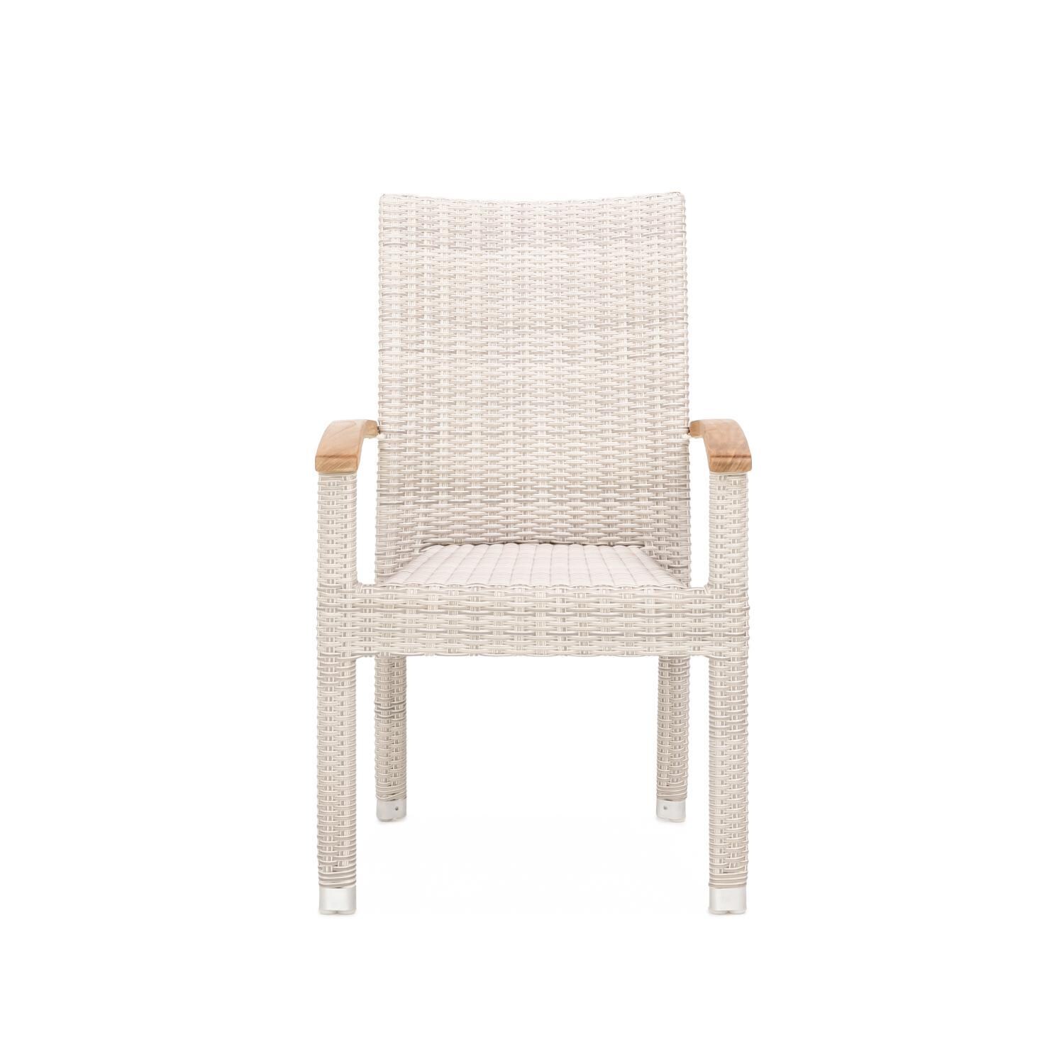 Teak + Table Oyster Bay Dining Chair in Stacking in Carbon - Stacking, Front - White Background thumbnail