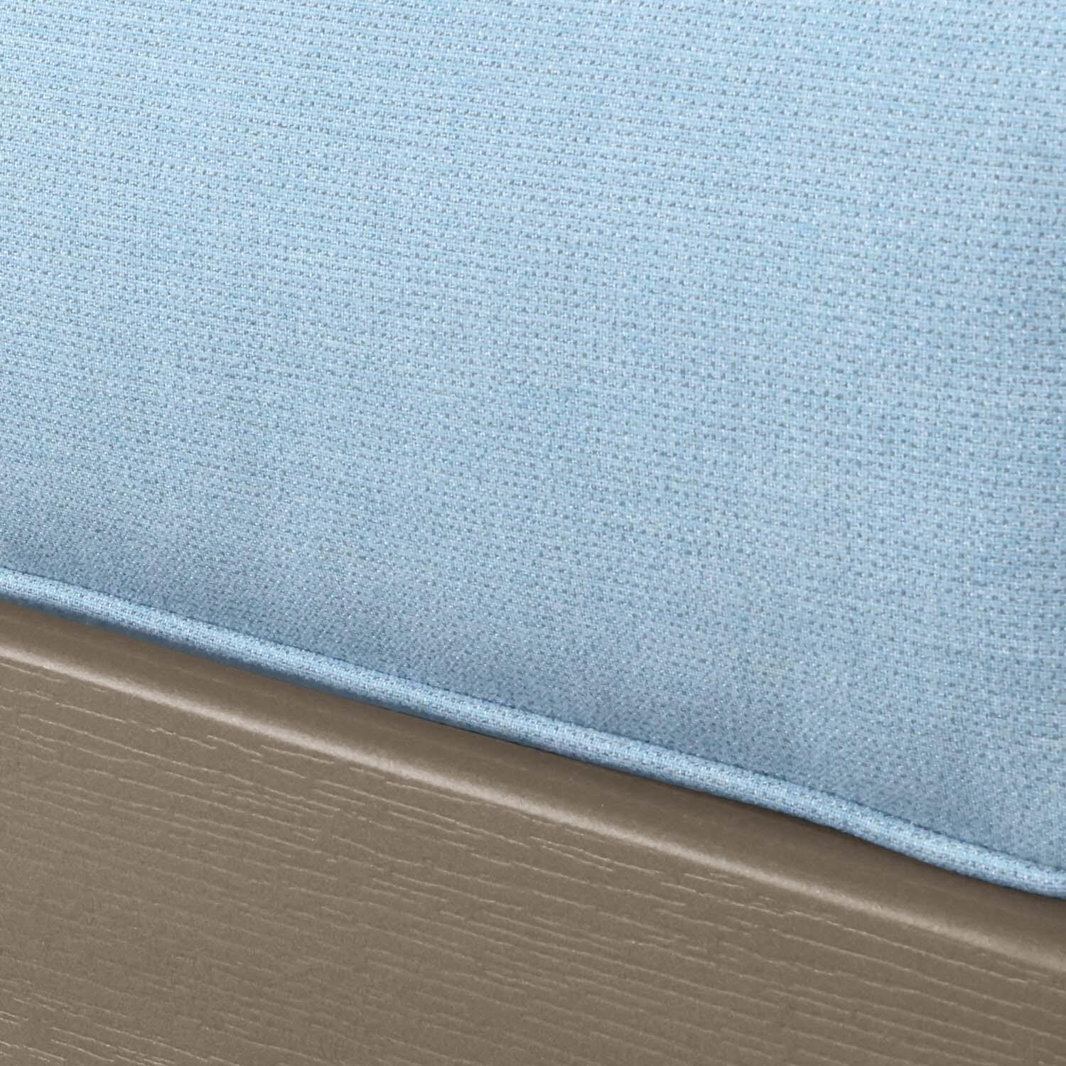 Blushing Bay Recycled Plastic Ottoman in Bliss Dew/Woodland Brown by Lakeview Outdoor Designs - Cushion - Detail thumbnail