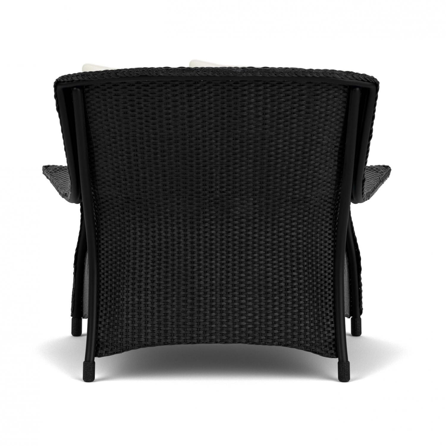 Lloyd Flanders Mandalay Chair and a Half in Ebony Finish with Sailcloth Salt Fabric - Back thumbnail