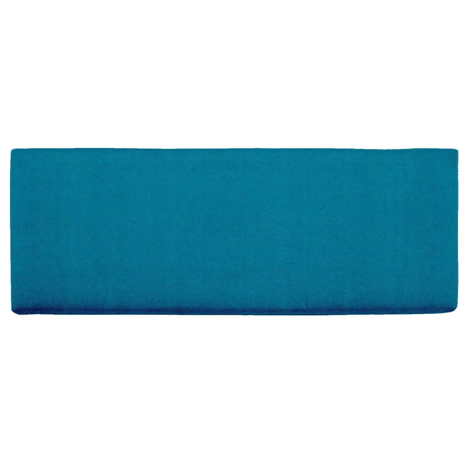 Sunbrella Spectrum Peacock Large Outdoor Replacement Bench Cushion W/ Knife Edge By UltimatePatio.com thumbnail