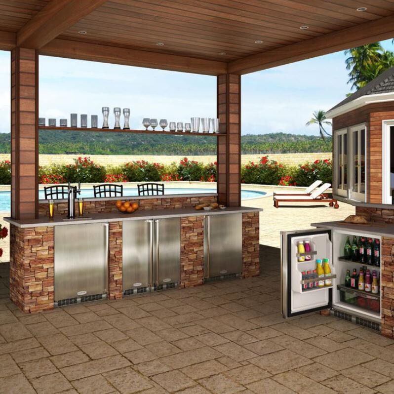 Marvel - MO24BNS2RS - Right Hinge Built-In Outdoor Dual Tap Beer Dispenser - Stainless Steel - Built-In Example thumbnail