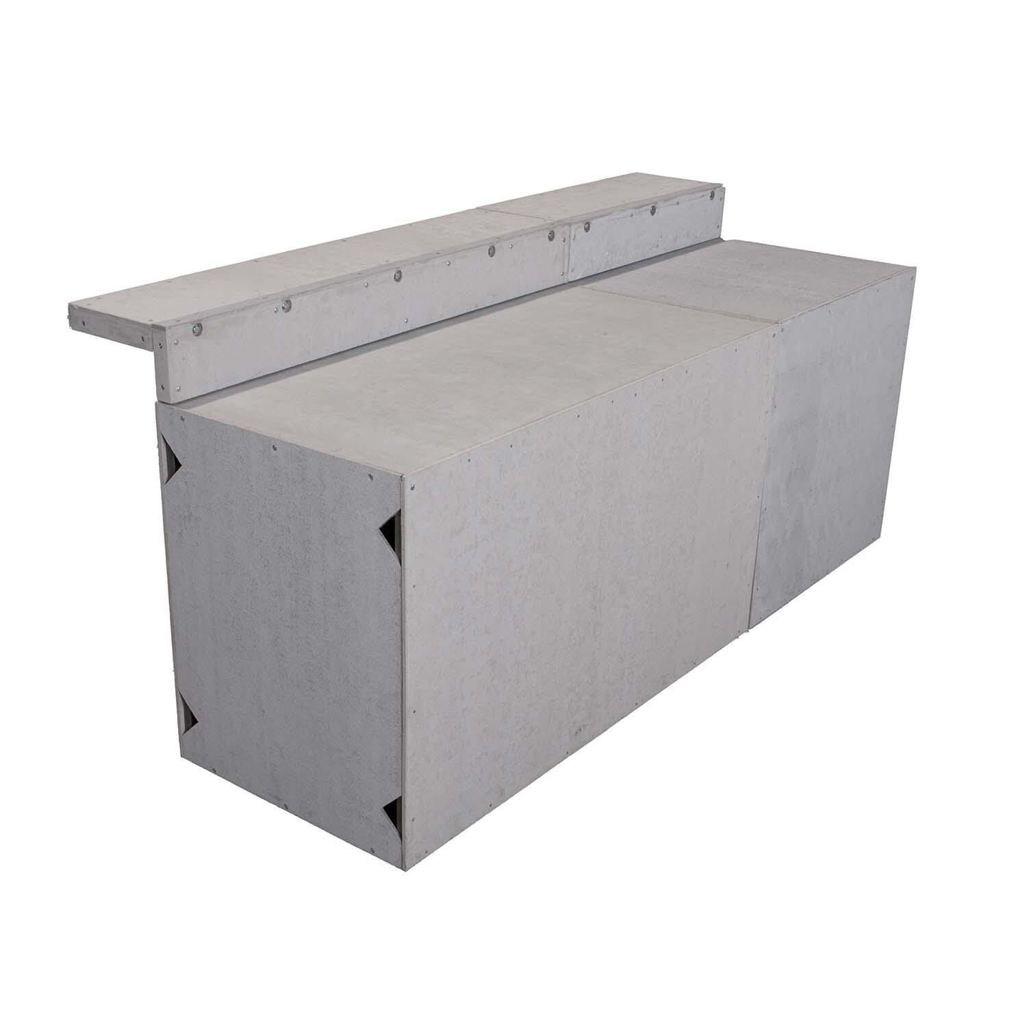 Universal 8 ft Ready To Finish Straight Outdoor Kitchen System Appliance and Storage Cabinets W/Bars