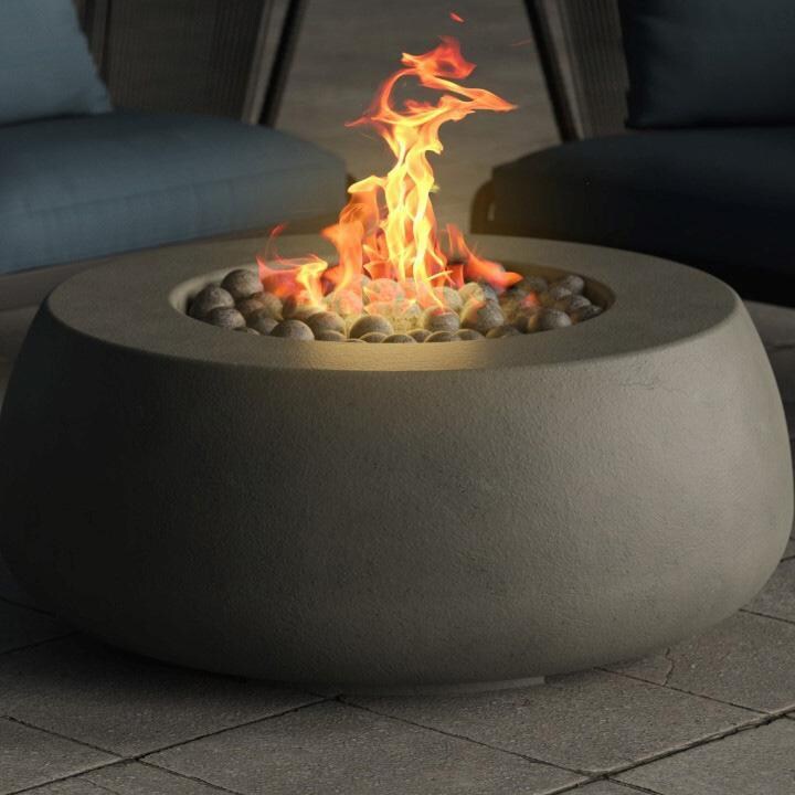 Lakeview SCPH-721-3LP Balance Way 42 Inch Propane Round Fire Pit Table - Natural - Lifestyle thumbnail