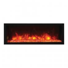 Remii by Amantii Panorama Deep 45-Inch Built-In Electric Fireplace with Black Steel Surround - Indoor/Outdoor - 102745-DE image