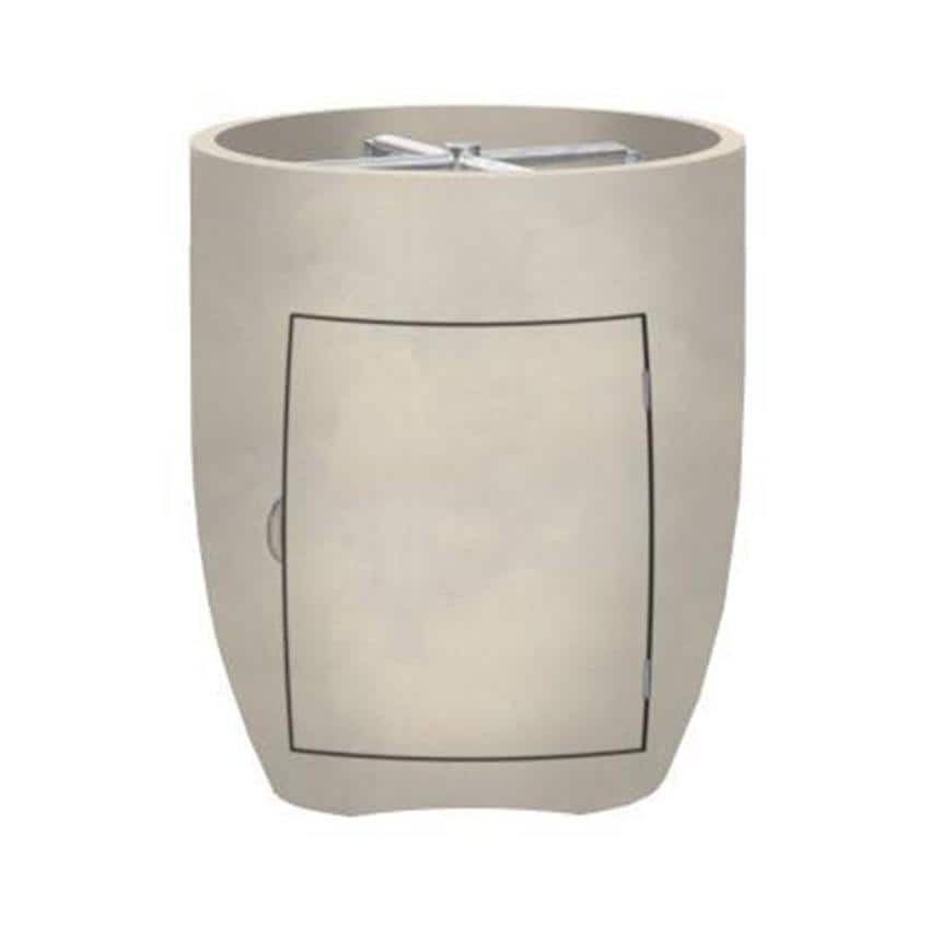 Pentola 3 24-in Round GFRC Propane Fire Urn in Coastal by Prism Hardscapes