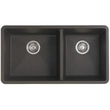 Blanco Precis 33 X 18 Silgranit II 1-3/4 Double Bowl Undermount Sink - Cafe Brown - 441129 image
