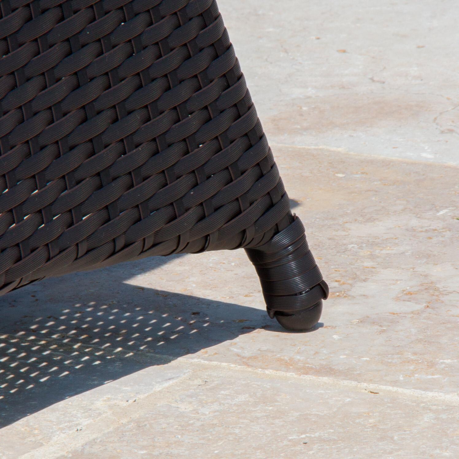 Providence Resin Wicker Patio End Table EVN-217-G - Foot Close Up Detail thumbnail