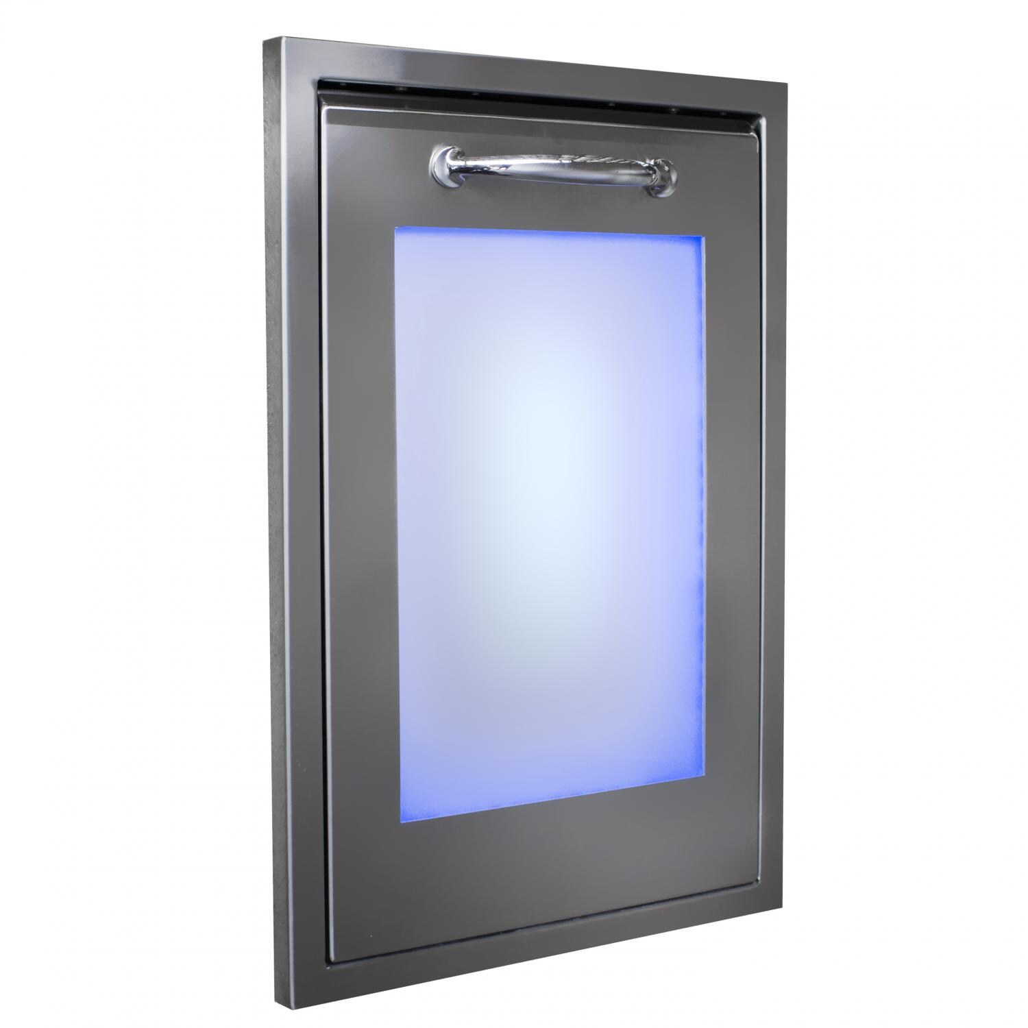 Luxor Illuminated LED 14-Inch Pull-Out Trash Drawer - Blue Light thumbnail