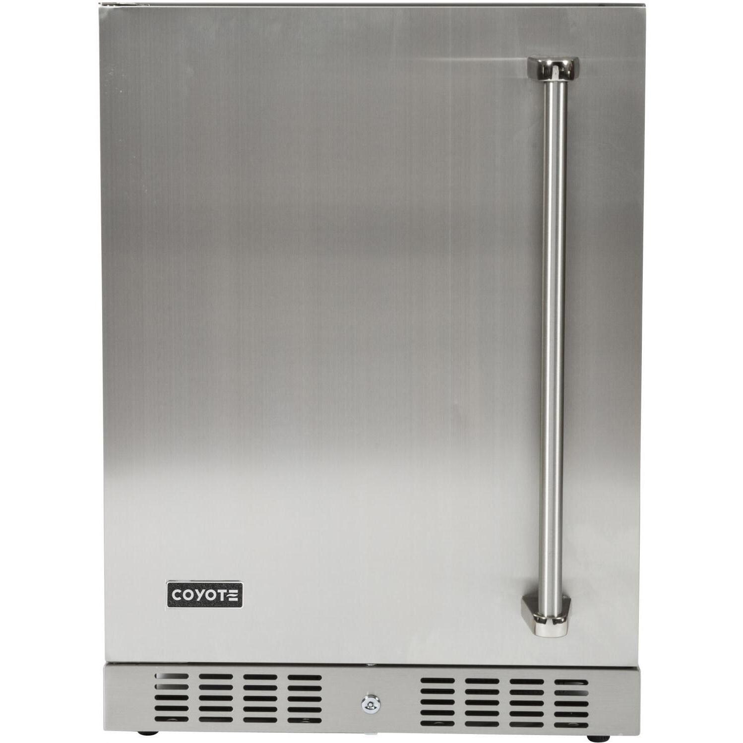 Coyote 24-Inch 5.5 Cu. Ft. Left Hinge Outdoor Stainless Steel Refrigerator - C1BIR24-L thumbnail