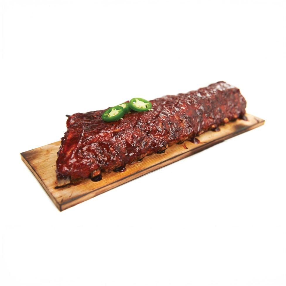 Broil King Maple Grilling Planks - 2 Pack - 63290 - With Food - White Background thumbnail