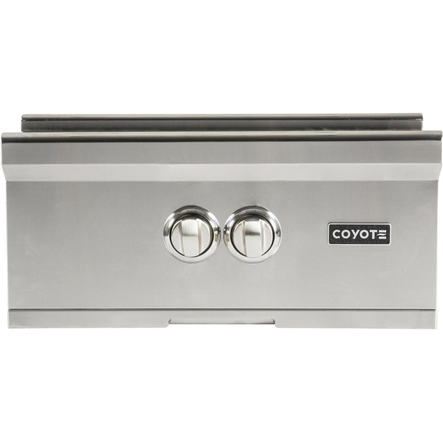 Coyote Built-In Power Burner - Shown With Stainless Steel Lid thumbnail